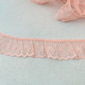 Vintage Lace Trim St. Louis Trimming 22 yards+20" Peach Orange 2" wide
